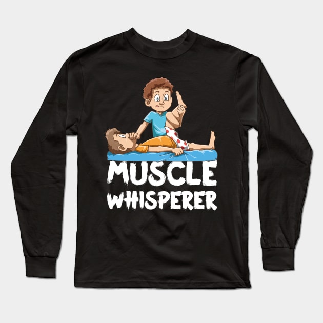 Funny Physio Muscle Whisperer Cartoon Long Sleeve T-Shirt by melostore